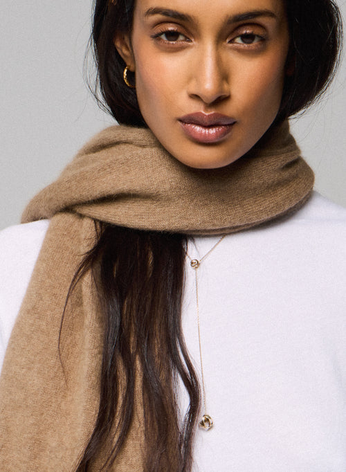Echarpe Beige en Raccon wool / Polyamide - MAJESTIC FILATURES