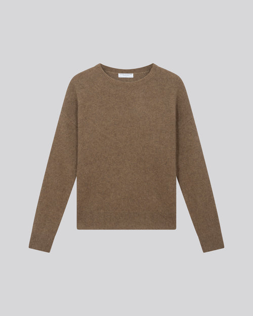 Pull Bison Col Rond Manches Longues en Raccoon wool / Polyamide - MAJESTIC FILATURES