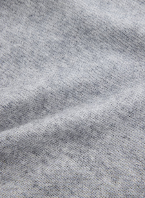 Jersey gris de manga larga y cuello alto en Raccoon - MAJESTIC FILATURES