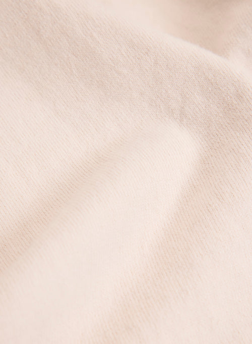 Beige Strickjacke mit langärmeligem Kapuzenkragen aus Bio-Baumwolle / Elasthan - MAJESTIC FILATURES