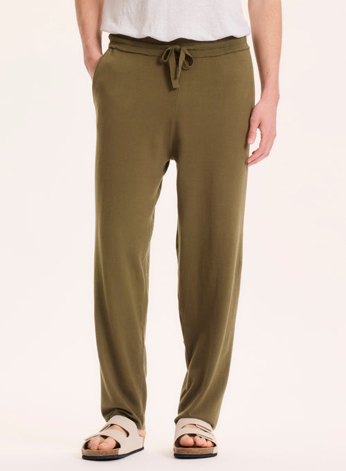Green organic cotton pants - MAJESTIC FILATURES