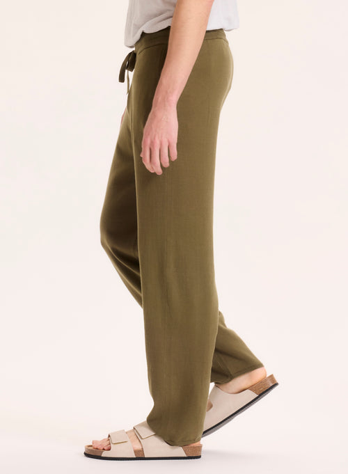 Green organic cotton pants - MAJESTIC FILATURES