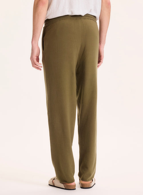 Green organic cotton pants - MAJESTIC FILATURES