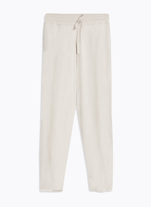 Pantalón beige de algodón orgánico / elastano - MAJESTIC FILATURES