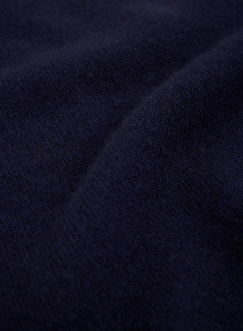 Pullover Marine Rundhalsausschnitt Langarm - MAJESTIC FILATURES