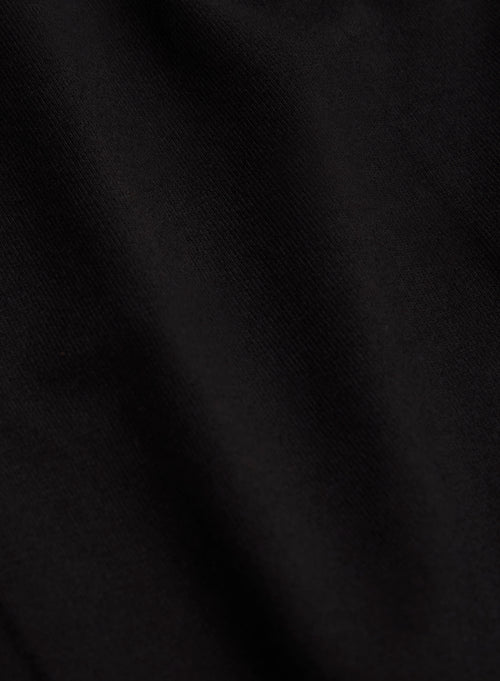 Schwarzes ärmelloses Kleid mit Wasserfallkragen aus Viskose - MAJESTIC FILATURES