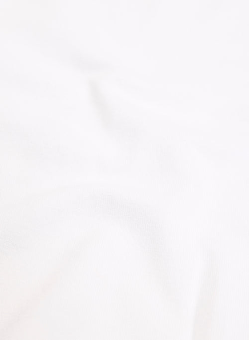 Camiseta blanca con cuello barco y mangas tres cuartos en viscosa / elastano - MAJESTIC FILATURES