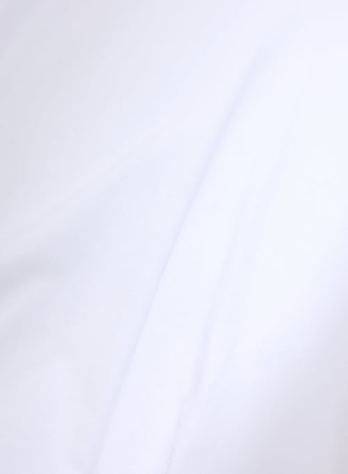 White V-Neck Long Sleeve Viscose and Elastane T-Shirt - MAJESTIC FILATURES