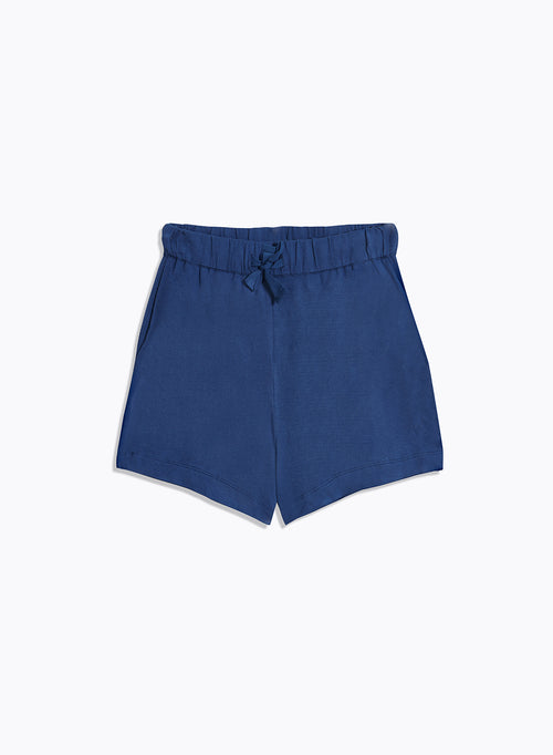 Blue Viscose / Elastane Shorts - MAJESTIC FILATURES