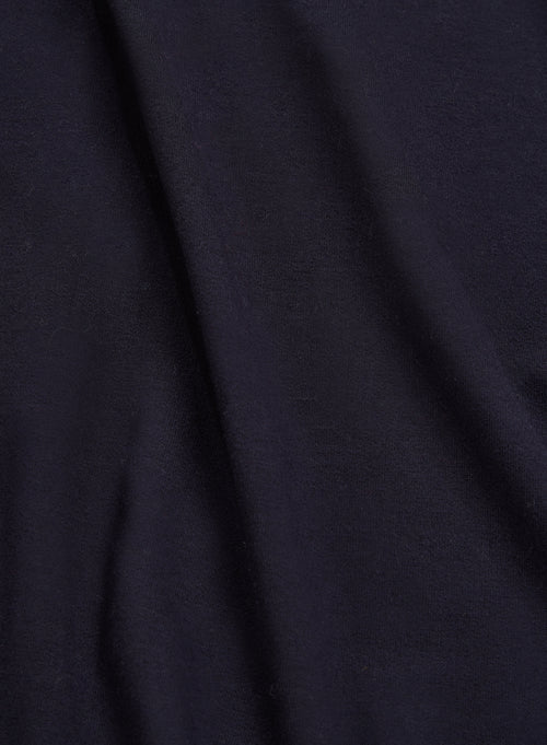 Navy Long Sleeve Viscose and Elastane Shirt - MAJESTIC FILATURES