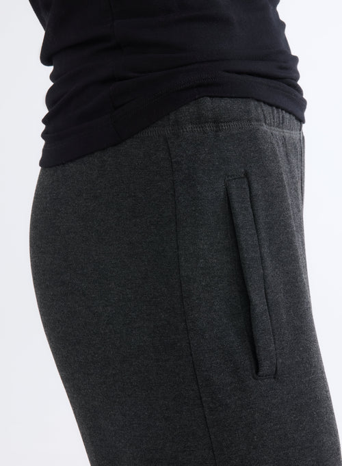 Pantalon Gris avec Taille Élastique en Viscose et Élasthanne - MAJESTIC FILATURES