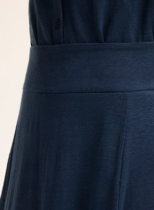 Blue Linen Skirt - MAJESTIC FILATURES