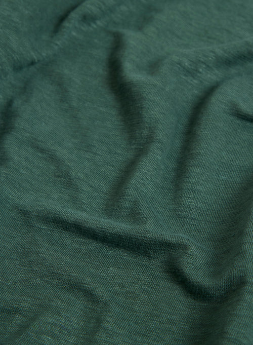 Pantalon Vert en Lin / Elasthanne - MAJESTIC FILATURES