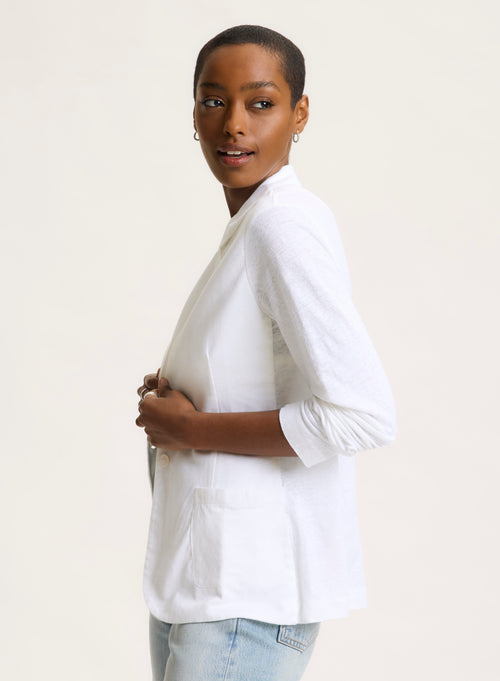 Chaqueta blanca de manga larga - MAJESTIC FILATURES