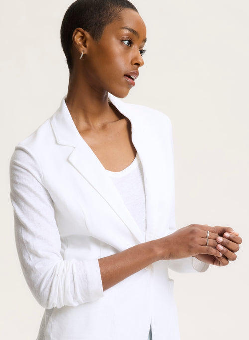 Chaqueta blanca de manga larga - MAJESTIC FILATURES