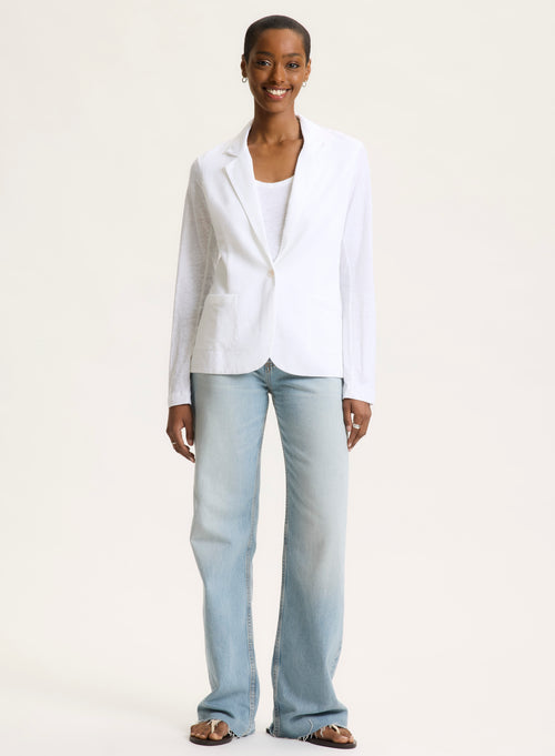 Chaqueta blanca de manga larga - MAJESTIC FILATURES