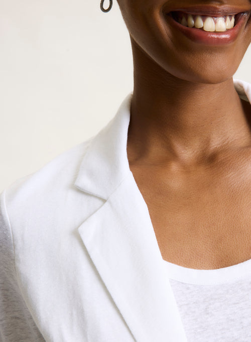 Chaqueta blanca de manga larga - MAJESTIC FILATURES