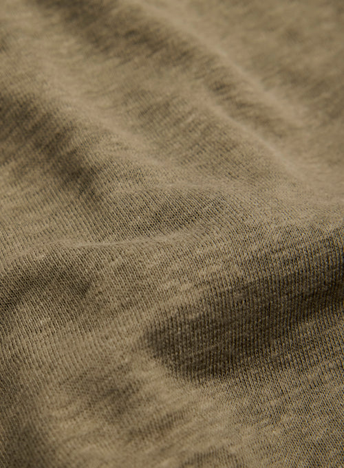 Cuello camisero verde Camisa de manga larga de lino / elastano - MAJESTIC FILATURES