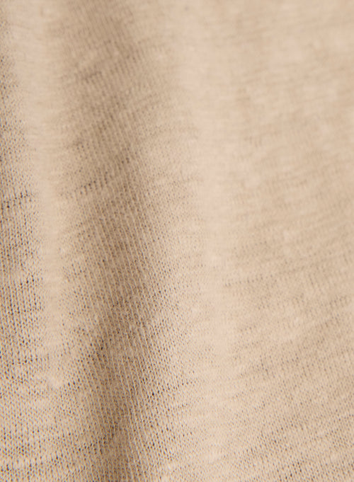 Beigefarbenes Langarmhemd aus Leinen - MAJESTIC FILATURES