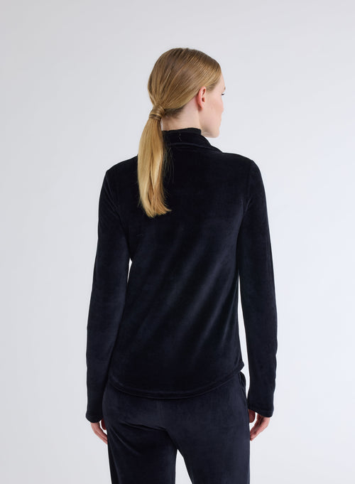 Chemise Marine Manches Longues avec Poche en Velours - MAJESTIC FILATURES