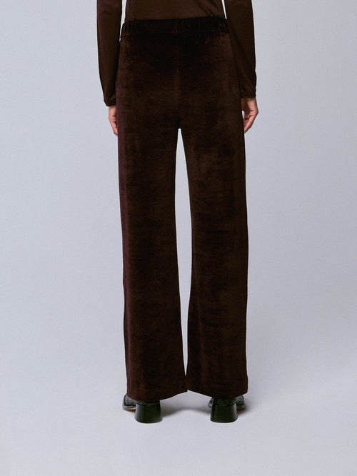 Lila Hose aus Bio-Baumwolle / Modal / Elasthan - MAJESTIC FILATURES