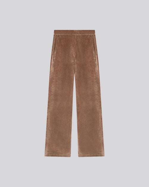 Beige pants in organic cotton / modal / elastane - MAJESTIC FILATURES