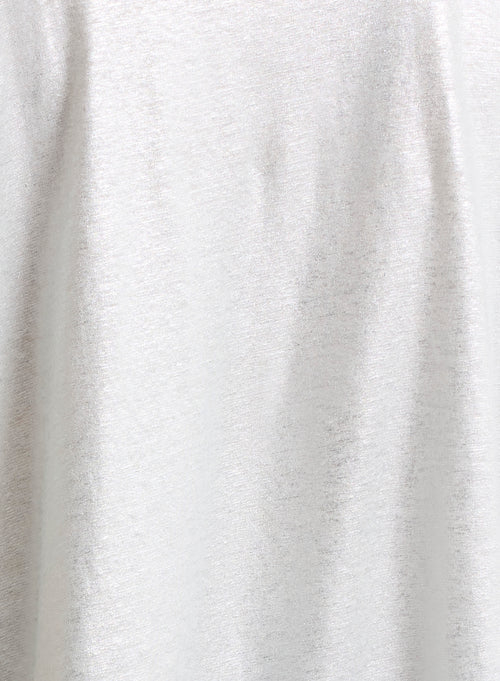 Silver Linen / Elastane Sleeveless Round Neck T-Shirt - MAJESTIC FILATURES