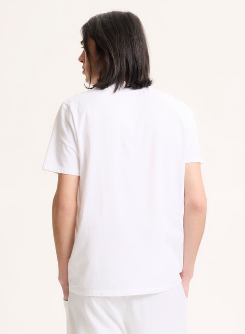 T-Shirt mit Rundhalsausschnitt und kurzen Ärmeln aus Baumwolle / Elasthan - MAJESTIC FILATURES