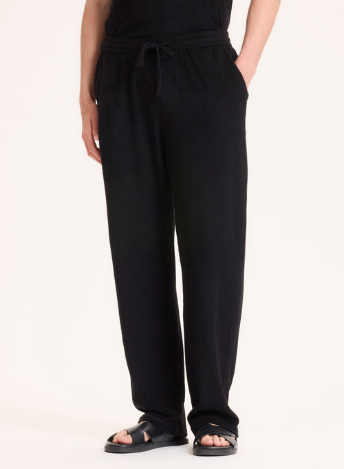 Pantalón Negro de Algodón Orgánico / Modal - MAJESTIC FILATURES
