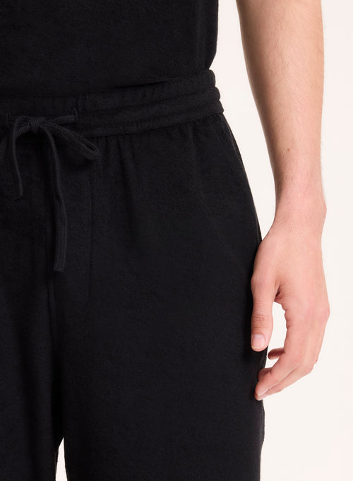 Pantalón Negro de Algodón Orgánico / Modal - MAJESTIC FILATURES