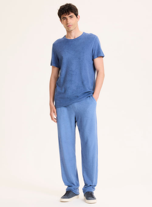 Pantalones Azul Algodón Orgánico / Modal - MAJESTIC FILATURES