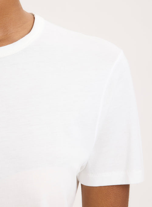 Milk T-Shirt Kurzarm Rundhalsausschnitt - MAJESTIC FILATURES