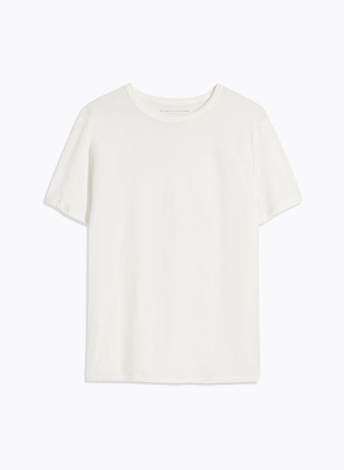 Milk T-Shirt Kurzarm Rundhalsausschnitt - MAJESTIC FILATURES