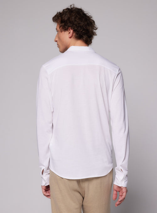Langarmshirt aus Lyocel / Tencel / Baumwolle - MAJESTIC FILATURES