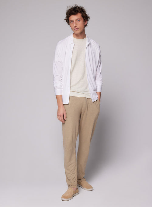 Langarmshirt aus Lyocel / Tencel / Baumwolle - MAJESTIC FILATURES