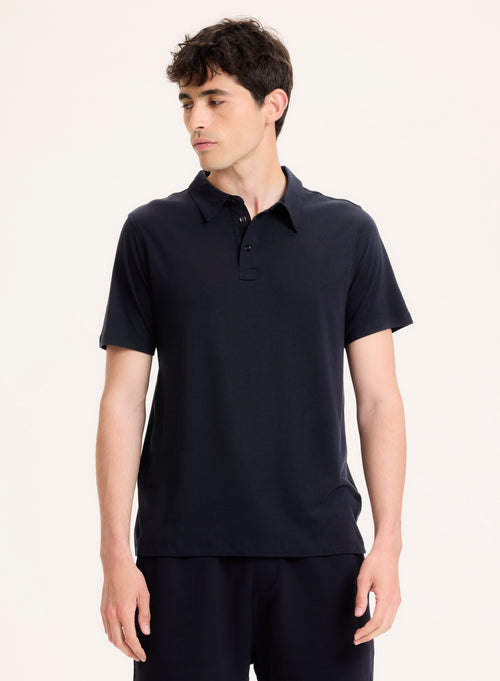 Polo Marine Manches Courtes en Lyocell, Tencel et Coton - MAJESTIC FILATURES