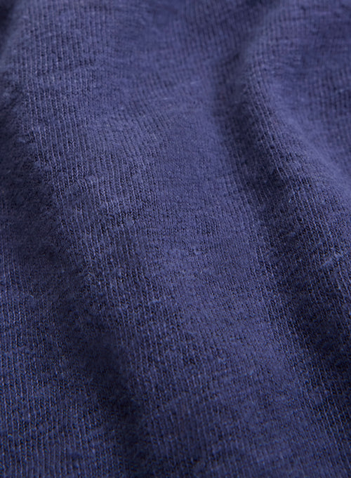 Camiseta de tirantes con cuello redondo de lino azul©/ elastano - MAJESTIC FILATURES