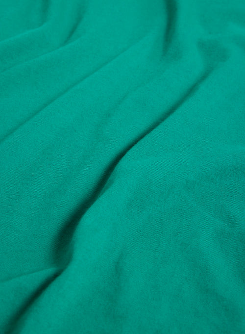 Camiseta verde de manga corta y cuello redondo en algodón orgánico - MAJESTIC FILATURES