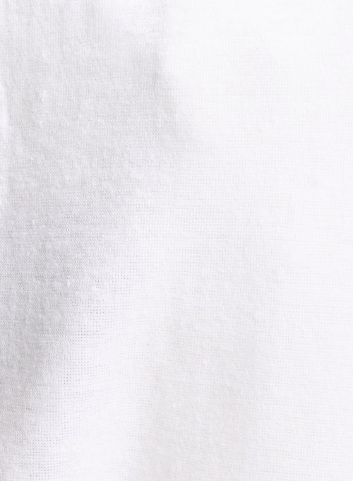 White Collar Long Sleeve Linen / Organic Cotton Shirt - MAJESTIC FILATURES