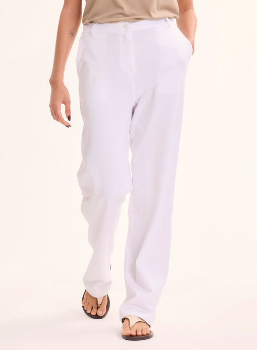White organic cotton pants - MAJESTIC FILATURES