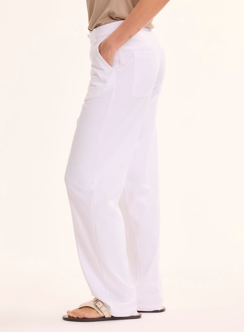 White organic cotton pants - MAJESTIC FILATURES