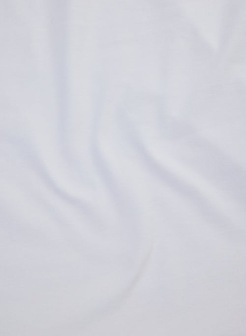 Weißes kurzärmeliges Kleid mit V-Ausschnitt aus Bio-Baumwolle - MAJESTIC FILATURES