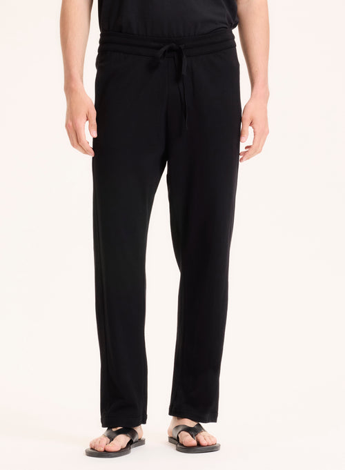 Pantalon Noir en Coton organique - MAJESTIC FILATURES