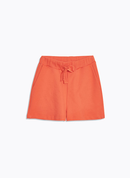 Orange shorts in organic cotton - MAJESTIC FILATURES
