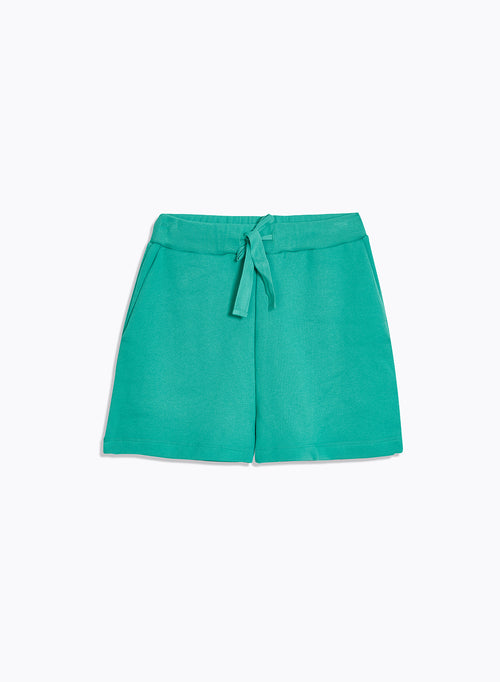 Green shorts in organic cotton - MAJESTIC FILATURES