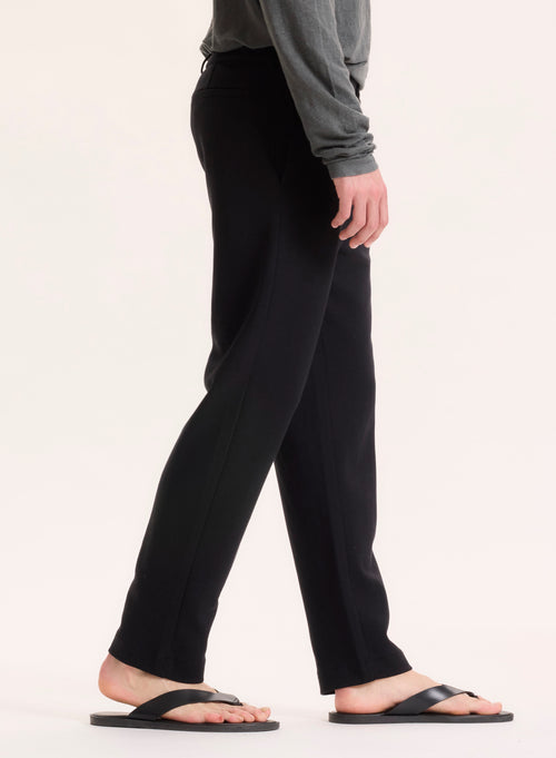 Pantalon Noir en Lyocell / Tencel / Coton organique - MAJESTIC FILATURES