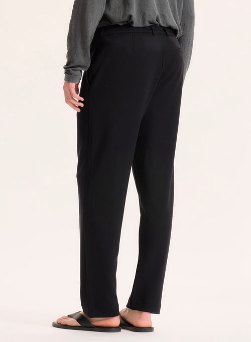 Pantalon Noir en Lyocell / Tencel / Coton organique - MAJESTIC FILATURES