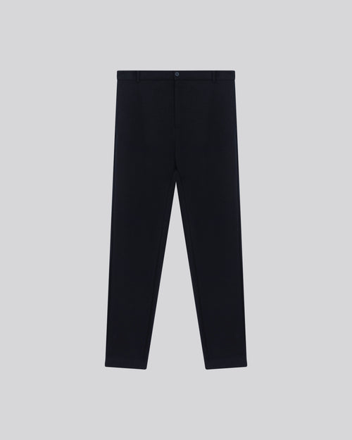 Navy trousers in Lyocell / Tencel / Organic cotton - MAJESTIC FILATURES