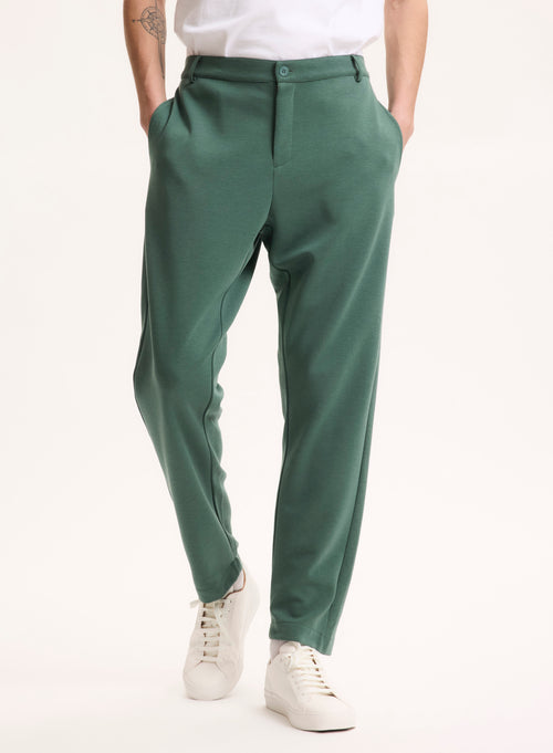 Pantalón verde de Lyocell / Tencel / Algodón orgánico - MAJESTIC FILATURES
