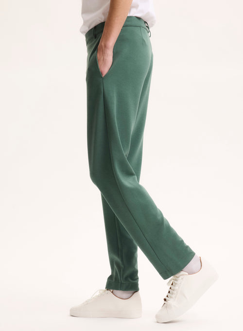 Pantalón verde de Lyocell / Tencel / Algodón orgánico - MAJESTIC FILATURES